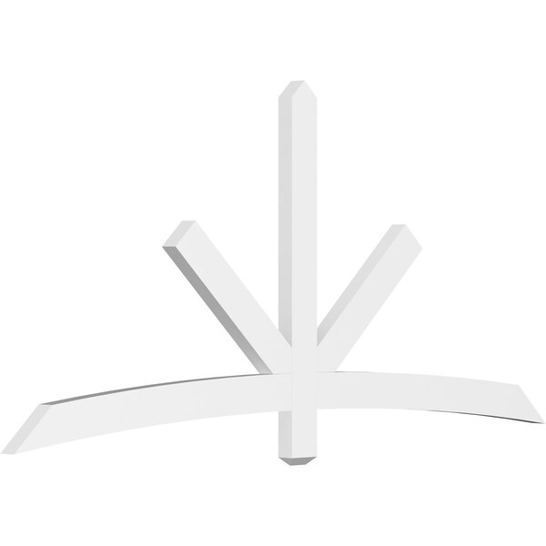 Ekena Millwork Alberta Architectural Grade PVC Gable Bracket, 84"W x 38 1/2"H x 2"D x 4"F, 11/12 Pitch GBP084X39X0204ALB00 - main
